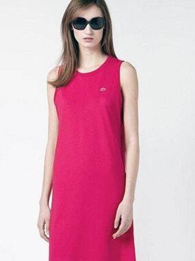 Lacoste Sleeveless Fuchsia Tank Dress 34